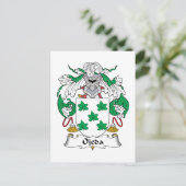 Ojeda Family Crest Briefkaart (Staand voorkant)