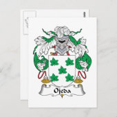 Ojeda Family Crest Briefkaart (Voorkant / Achterkant)