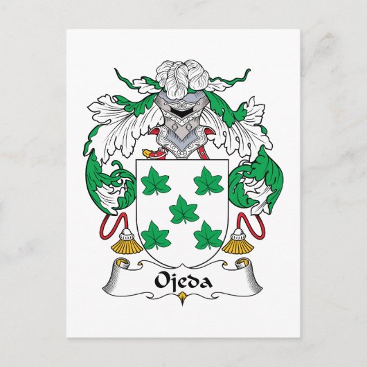 Ojeda Family Crest Briefkaart (Voorkant)
