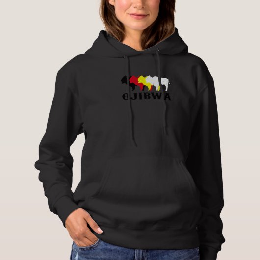 Ojibwa Anishinaabeg Ojibwe Native American Medicin Hoodie (Voorkant)