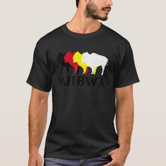 Ojibwa Anishinaabeg Ojibwe Native American Medicin T-shirt (Voorkant)