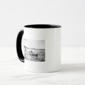 Ojibwa Indiërs kruisen meer op Canoe Foto Mok (Voorkant links)