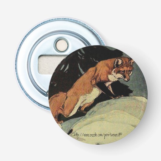 "Ojibwa-wagosh" Button Flesopener (Voorkant)