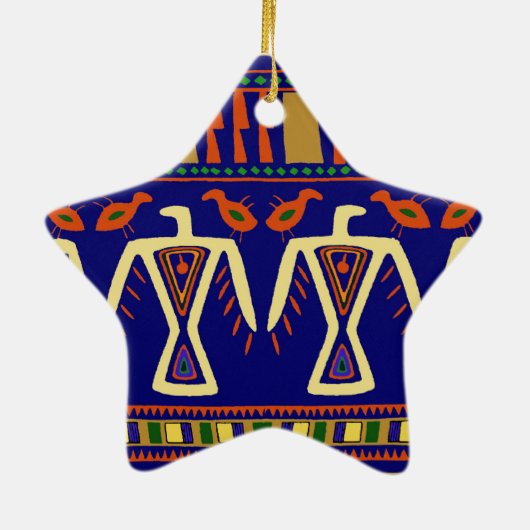 Ojibway Arenden Keramisch Ornament (Achterkant)