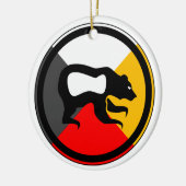 Ojibway Dodem Makwa Keramisch Ornament (Links)