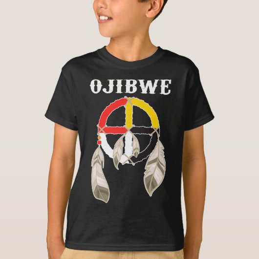 Ojibwe Anishinaabeg People Native American Medicin T-shirt (Voorkant)
