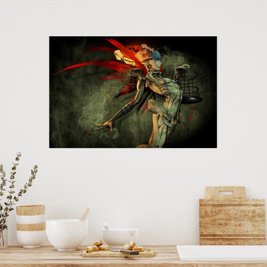 Ojibwe Asabikeshiinh Poster (Keuken)