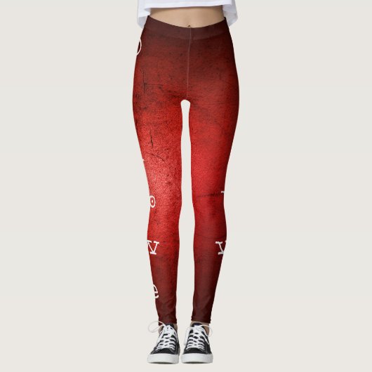 Ojibwe Auburn Grunge Leggings (Voorkant)