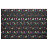 Ojibwe Black Floral Pattern Stof (Fat Quarter)