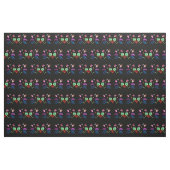 Ojibwe Black Floral Pattern Stof (Fat Quarter)