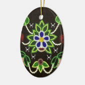 Ojibwe Floral Beer en pijlen Keramisch Ornament (Links)