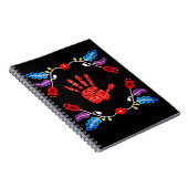 Ojibwe Floral Motif MMIW Black Notitieboek (Rechterzijde)