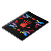 Ojibwe Floral Motif MMIW Black Notitieboek (Linkerzijde)
