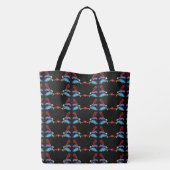 Ojibwe Floral Motif MMIW Black Tote Bag (Achterkant)