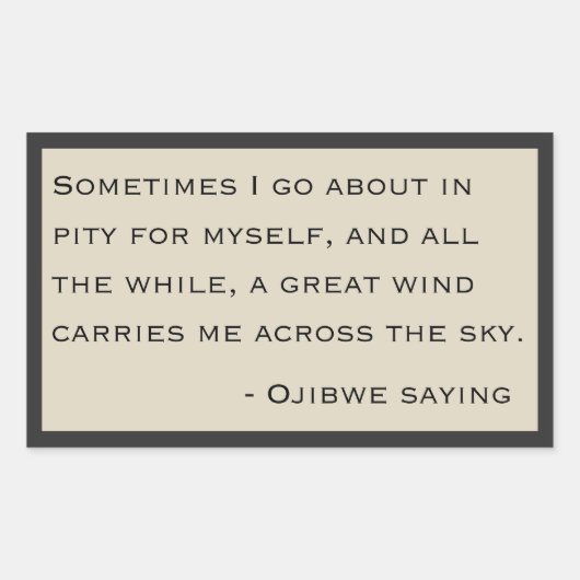 Ojibwe gezegde - De Sopranos Rechthoekige Sticker (Voorkant)