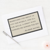 Ojibwe gezegde - De Sopranos Rechthoekige Sticker (Envelop)