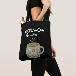 Ojibwe-Inspired Floral Powwow and Coffee Tote Bag