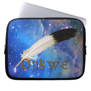 OJIBWE Nation & Feather Space laptophoes Laptop Sleeve