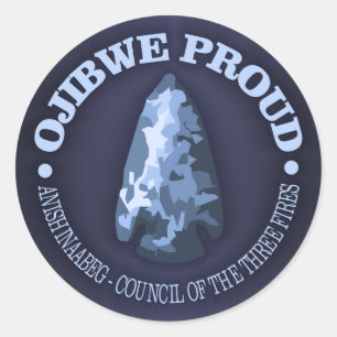 Ojibwe Proud (pijlpunt) Ronde Sticker
