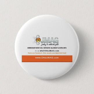 OJMAG-toets met wit en oranje logo Ronde Button 5,7 Cm