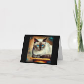 Ojos Azules Cat Kaart (Voorkant)