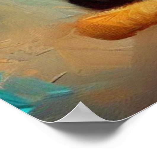 Ojos Azules Cat Poster (Hoek)