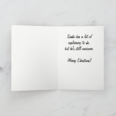 OK Boomer Bad Santa Funny Christmas Kaart (Binnen)