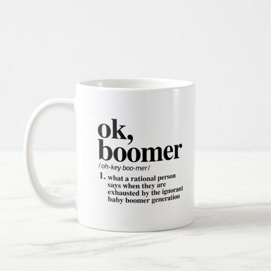 Ok, Boomer Definitie Koffiemok (Links)