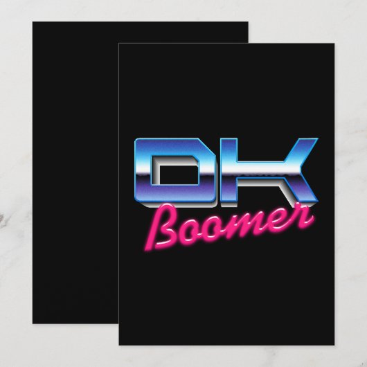 Ok Boomer Kaart (Voorkant / Achterkant)