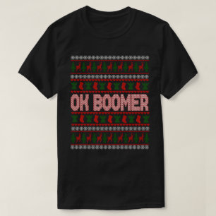 Ok Boomer Lelijke Kersttrui Funny Xmas Cadeau T-shirt