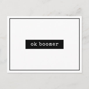 Ok Boomer Meme Minimalist Briefkaart