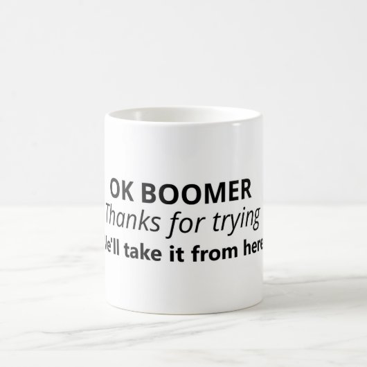 OK Boomer-modevariatie Koffiemok (Center)