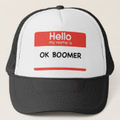 OK BOOMER (naamtag) Trucker Pet (Voorkant)