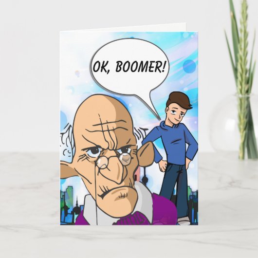 OK Boomer Old Man Birthday Card Kaart (Voorkant)
