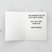 OK Boomer Old Man Birthday Card Kaart (Binnen)