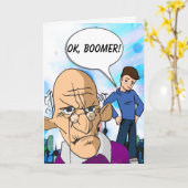 OK Boomer Old Man Birthday Card Kaart (Gele Bloem)
