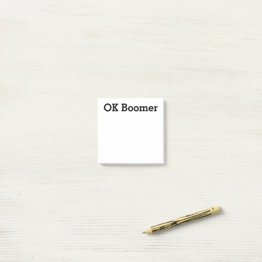 OK Boomer Post-it® Notes (Op bureau)