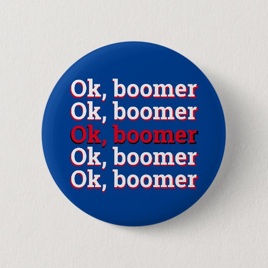 OK Boomer Ronde Button 5,7 Cm (Voorkant)