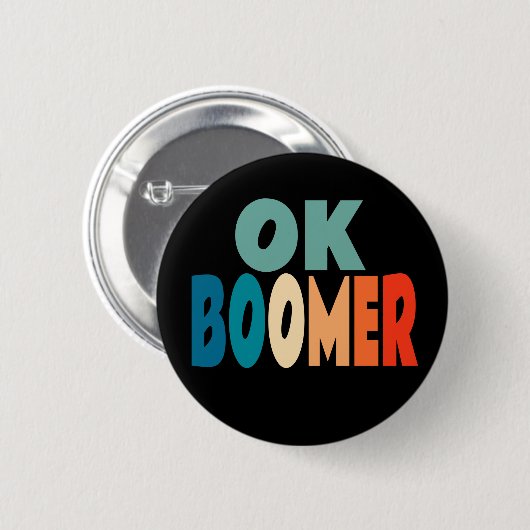 Ok Boomer Ronde Button 5,7 Cm (Voorkant /achterkant)