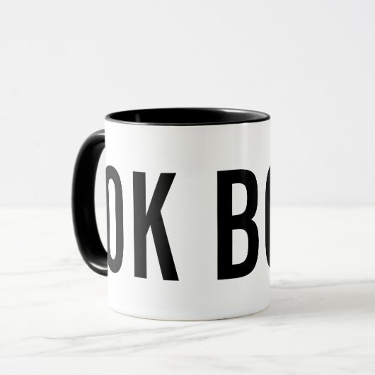 OK BOSS funny coffee mug gift for employee Mok (Voorkant links)