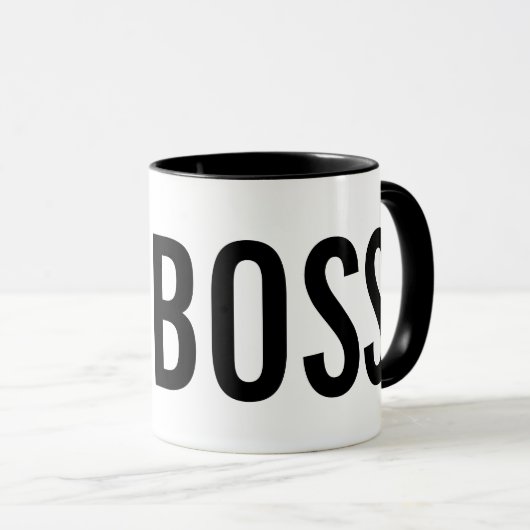 OK BOSS funny coffee mug gift for employee Mok (Voorkant rechts)