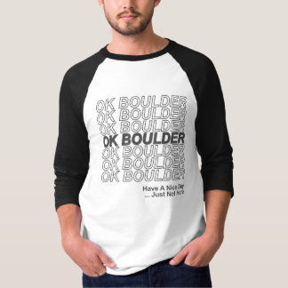 OK Boulder - Zwarte afdrukken T-shirt