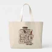 OK But First Coffee  Grote Tote Bag (Achterkant)