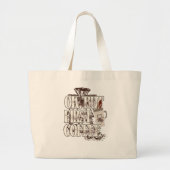 OK But First Coffee  Grote Tote Bag (Voorkant)