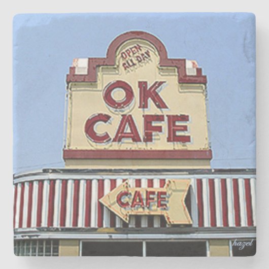 OK Cafe, OK Cafe Atlanta, OK Cafe Stenen Onderzetter (Voorkant)