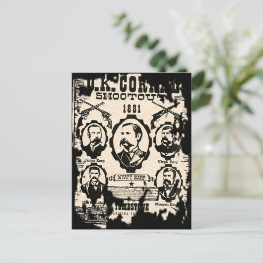 OK Corral Shootout Briefkaart (Staand voorkant)