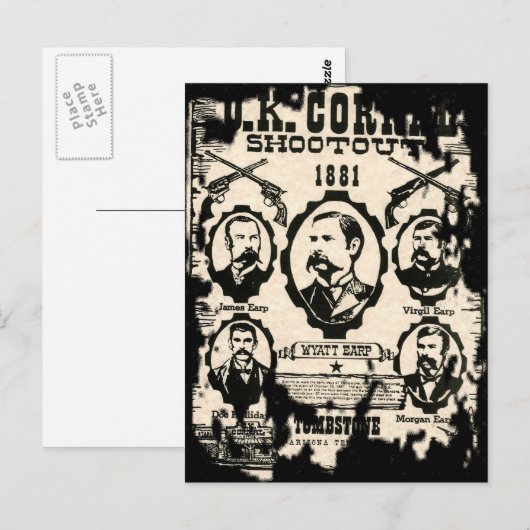 OK Corral Shootout Briefkaart (Voorkant / Achterkant)