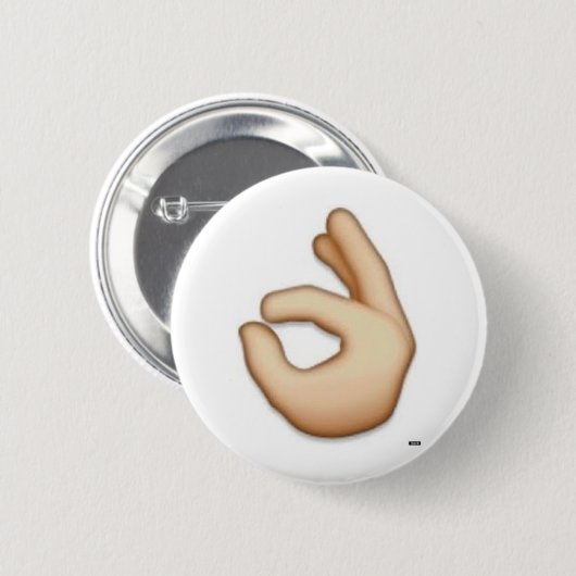 OK-emoji-pen Ronde Button 5,7 Cm (Voorkant /achterkant)