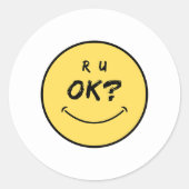 OK? Gaat het? Ronde Sticker (Voorkant)