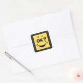 OK? Gaat het? Vierkante Sticker (Envelop)